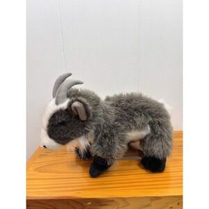 Demdaco Nat & Jules Charcoal Gray Kids Plush Stuffed Animal‎ Billy Goat Toy 12"
